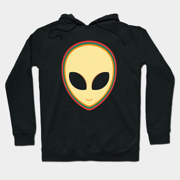 Retro Vintage Alien Hoodie by FullOnNostalgia